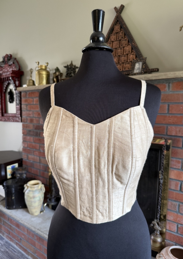 Ivory Silk Corset Blouse